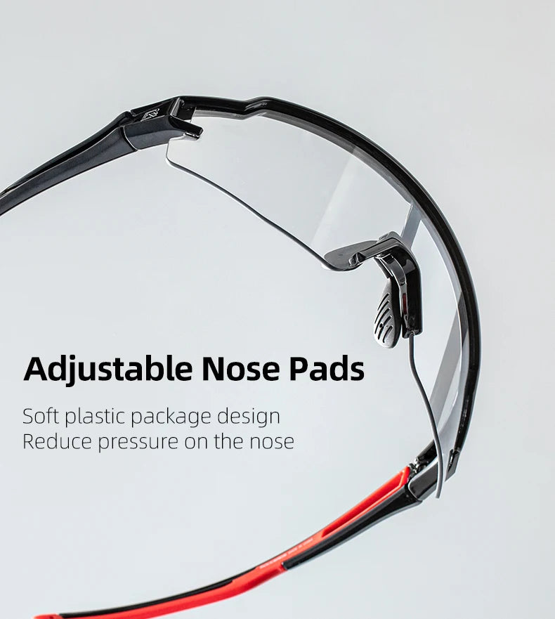 ROCKBROS Photochromic Cycling Glasses – UV400 Polarized Bike Eyewear