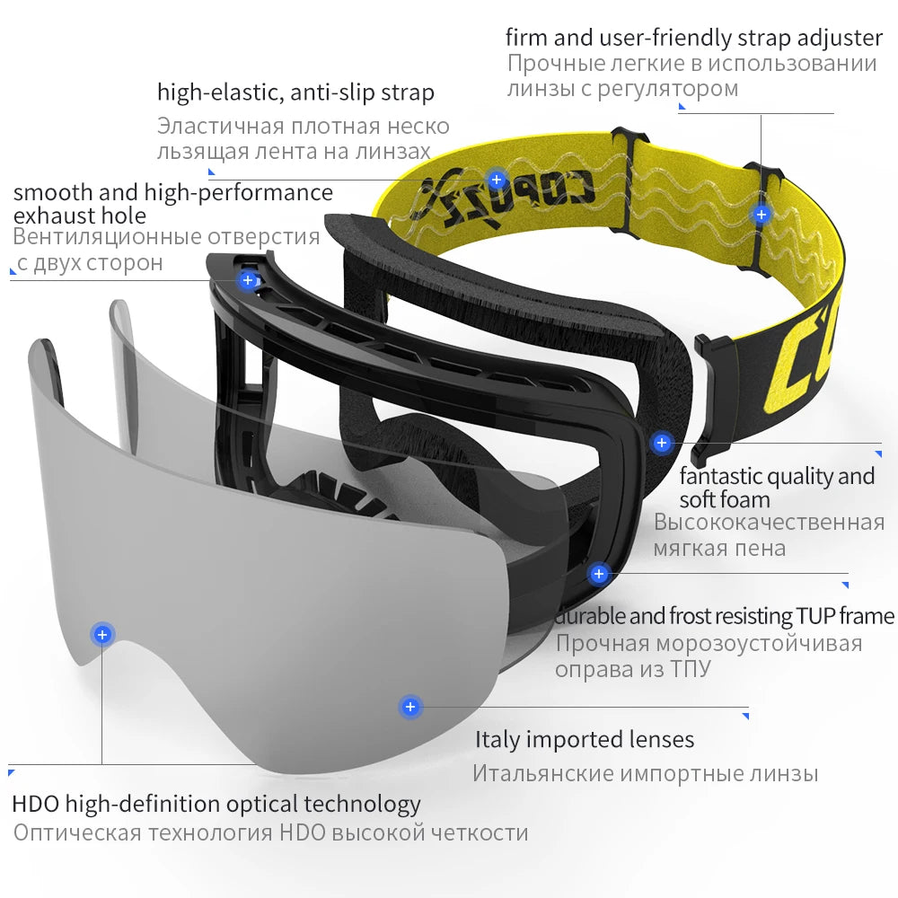 Anti-Fog Pro Ski & Snowboard Goggles