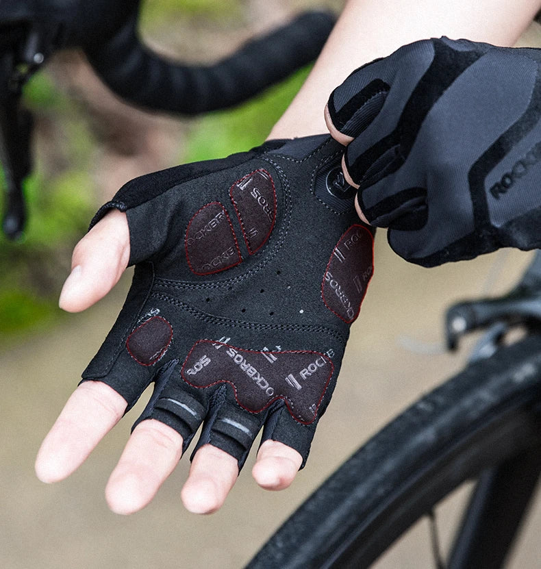 ROCKBROS Fingerless Breathable Cycling Gloves for Summer
