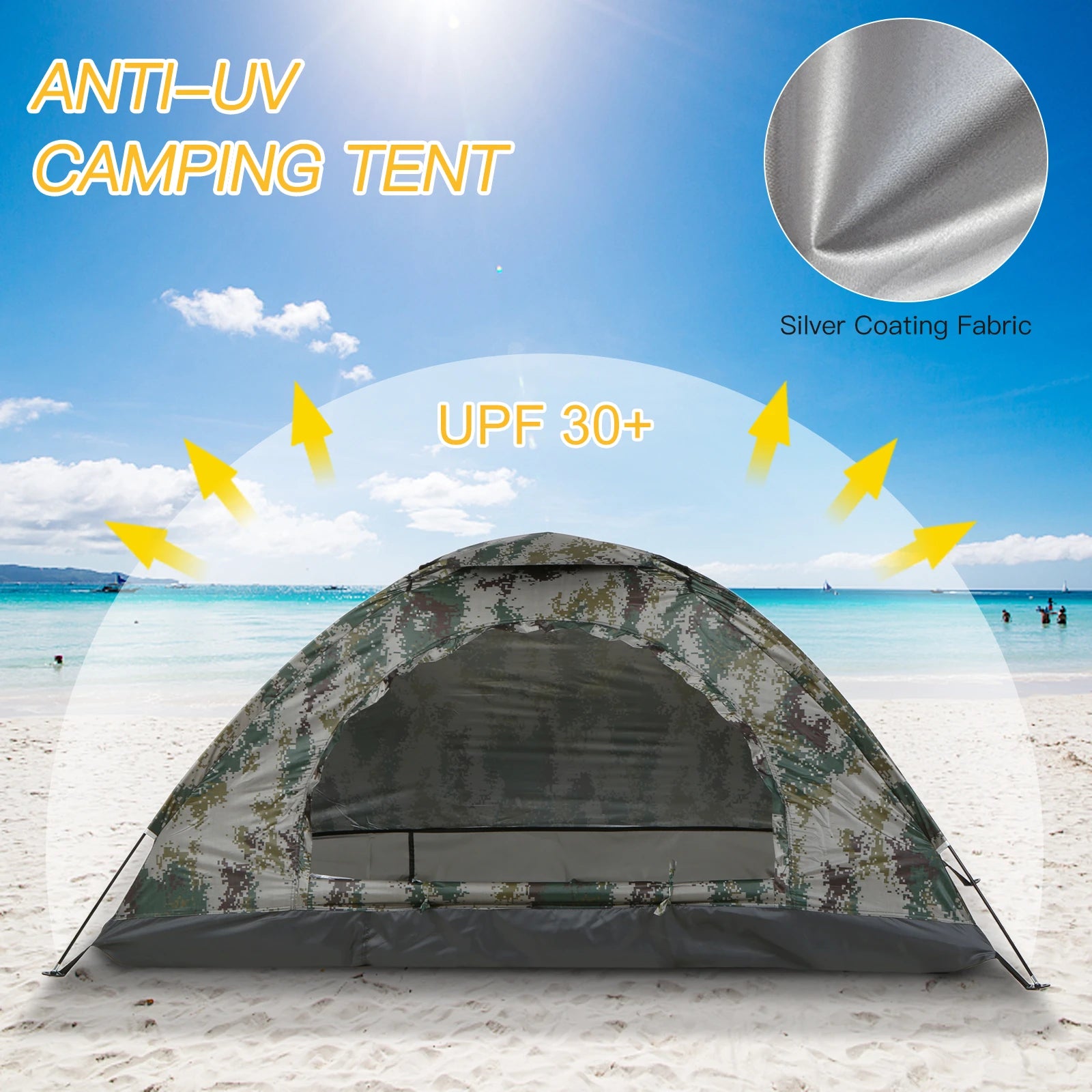 Tomshoo Ultralight 1‑2‑Person UPF 30+ Camping Tent