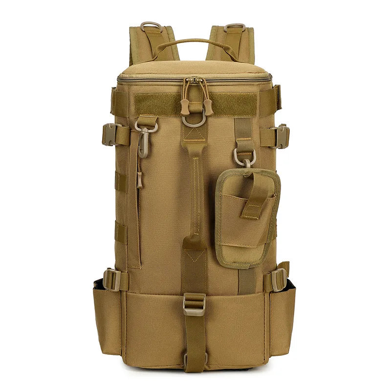 Tactical Fishing Backpack with Rod Holders & MOLLE System