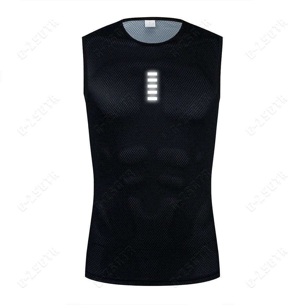 Quick-Dry Reflective Sleeveless Cycling Undershirt for Cycling