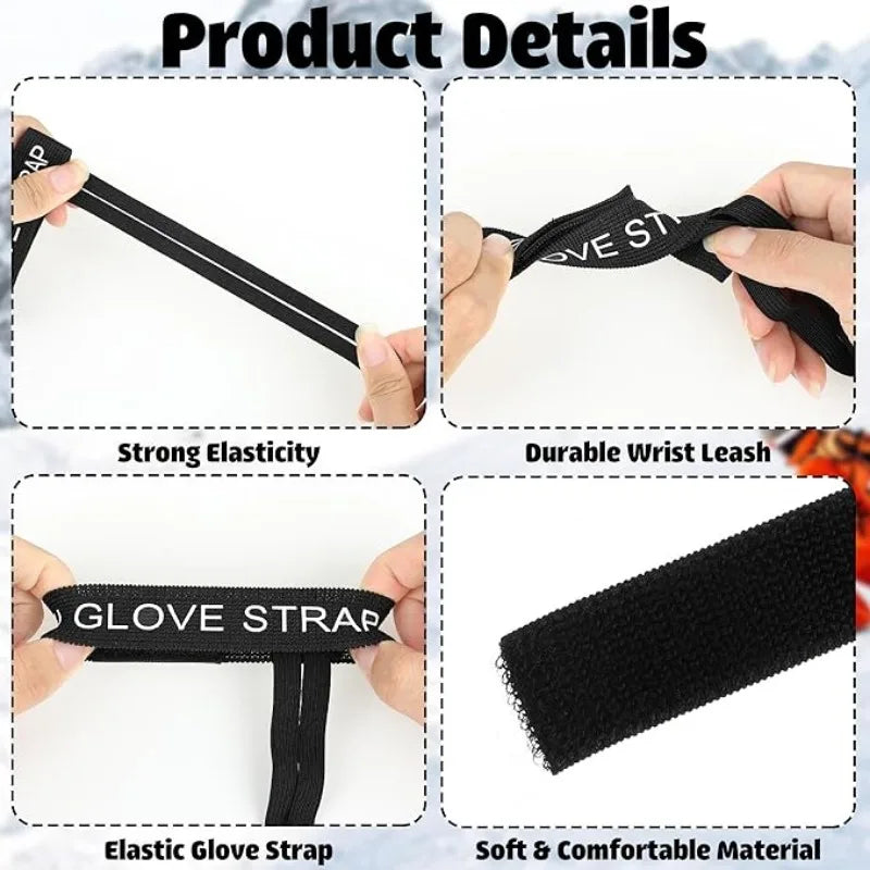 Elastic Glove Wrist Leash for Skiing, Snowboarding & Mountaineering