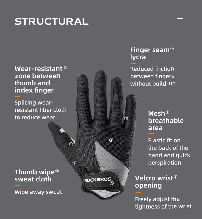 ROCKBROS Half-Finger Cycling Gloves for Men & Women