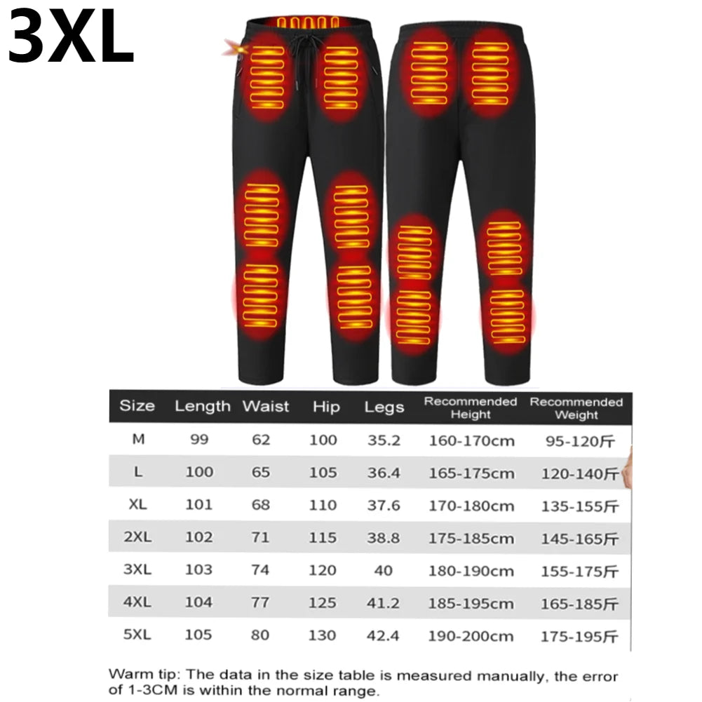 Unisex Heated Pants and Vests – 10-Zone Electric Trousers, Waterproof with 3 Heat Settings
