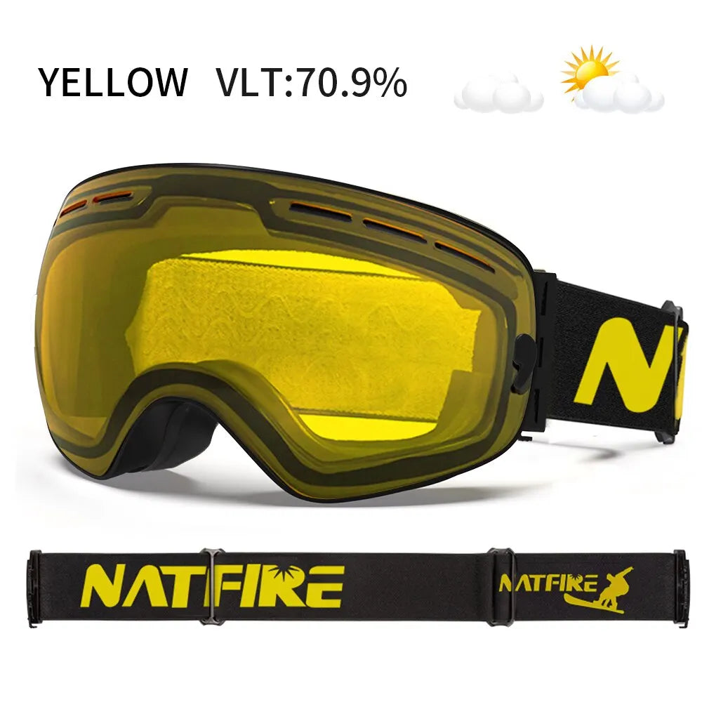 NATFIRE UV400 Anti-Fog Ski & Snowboard Goggles