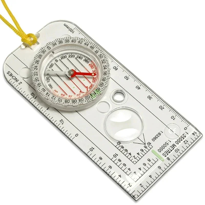 Orienteering Compass with Map Ruler for Hiking, Scouting & Survival