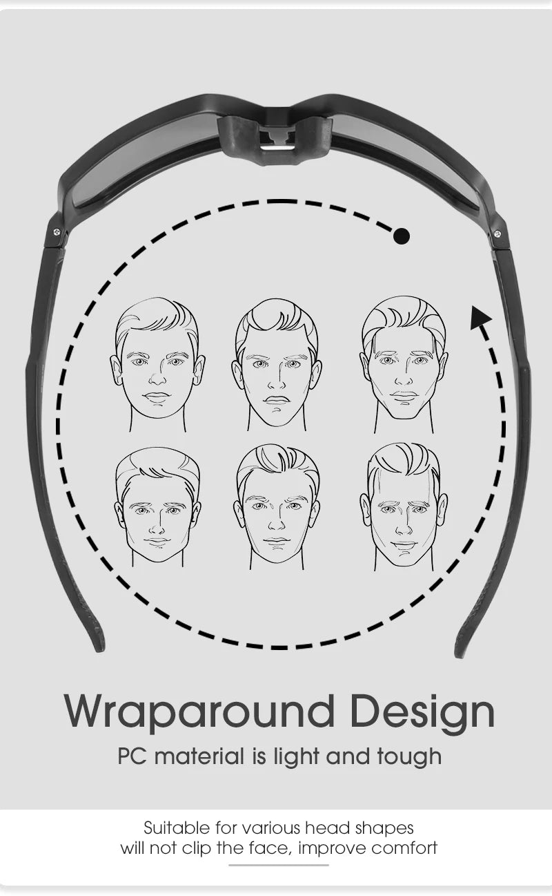 SCVCN Photochromic Cycling Sunglasses for Men & Women