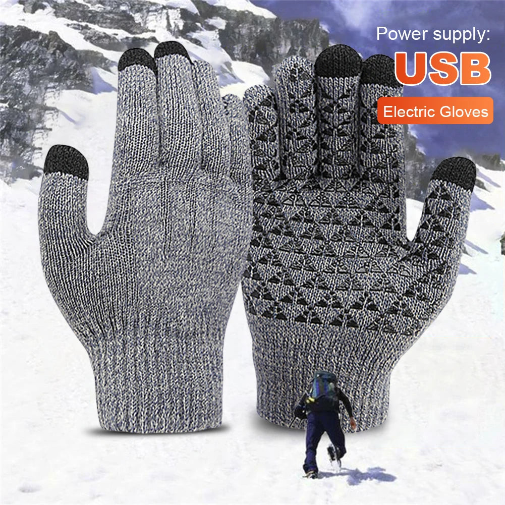 Rechargeable Winter Heated Touchscreen Friendly Gloves