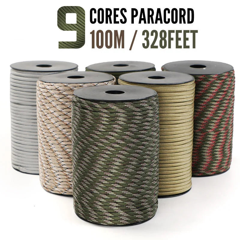 100m 9-Core 650lb Paracord (4mm)