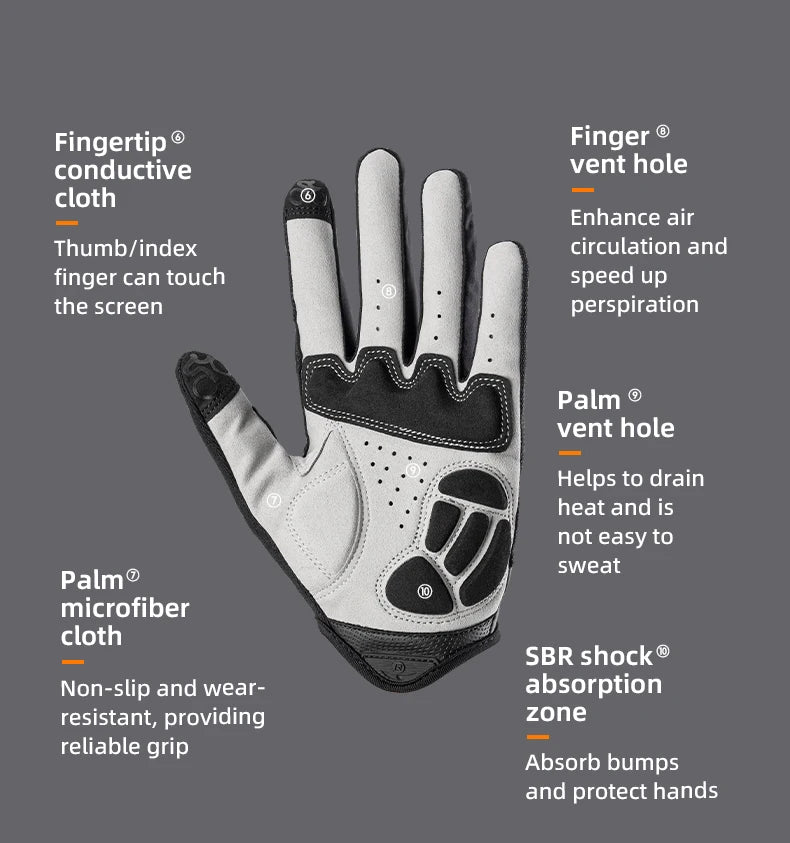 ROCKBROS Half-Finger Cycling Gloves for Men & Women