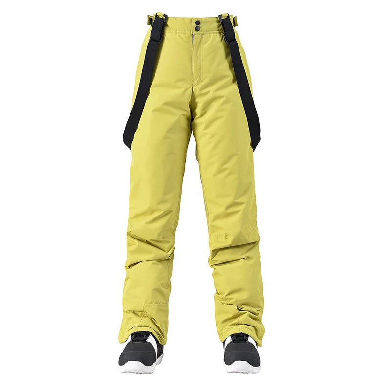 Unisex Waterproof Ski Pants with Suspenders
