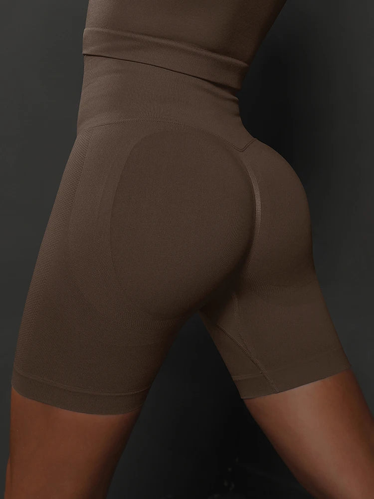 Seamless High-Waist Yoga Shorts for Women