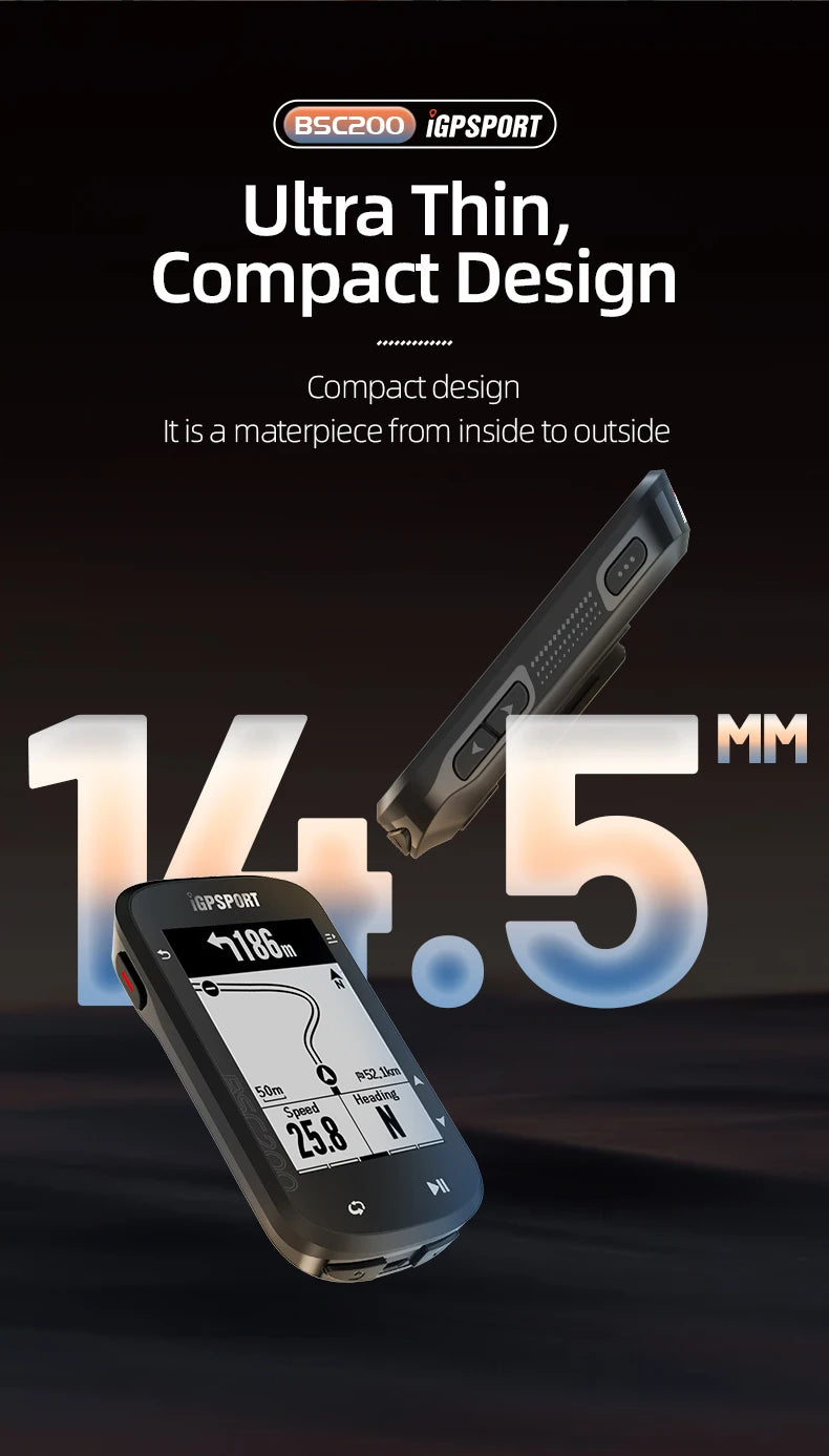 iGPSPORT BSC200 GPS Wireless Cycling Speedometer with ANT+ & Bluetooth 5.0