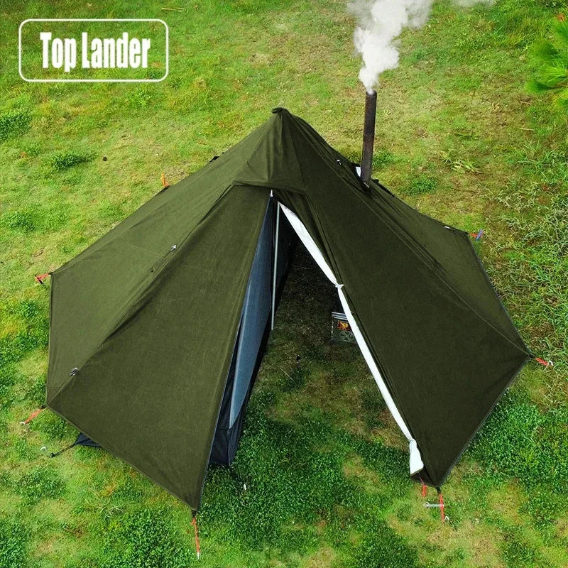Ultralight 1-Person Hot Tent with Chimney Window for Winter