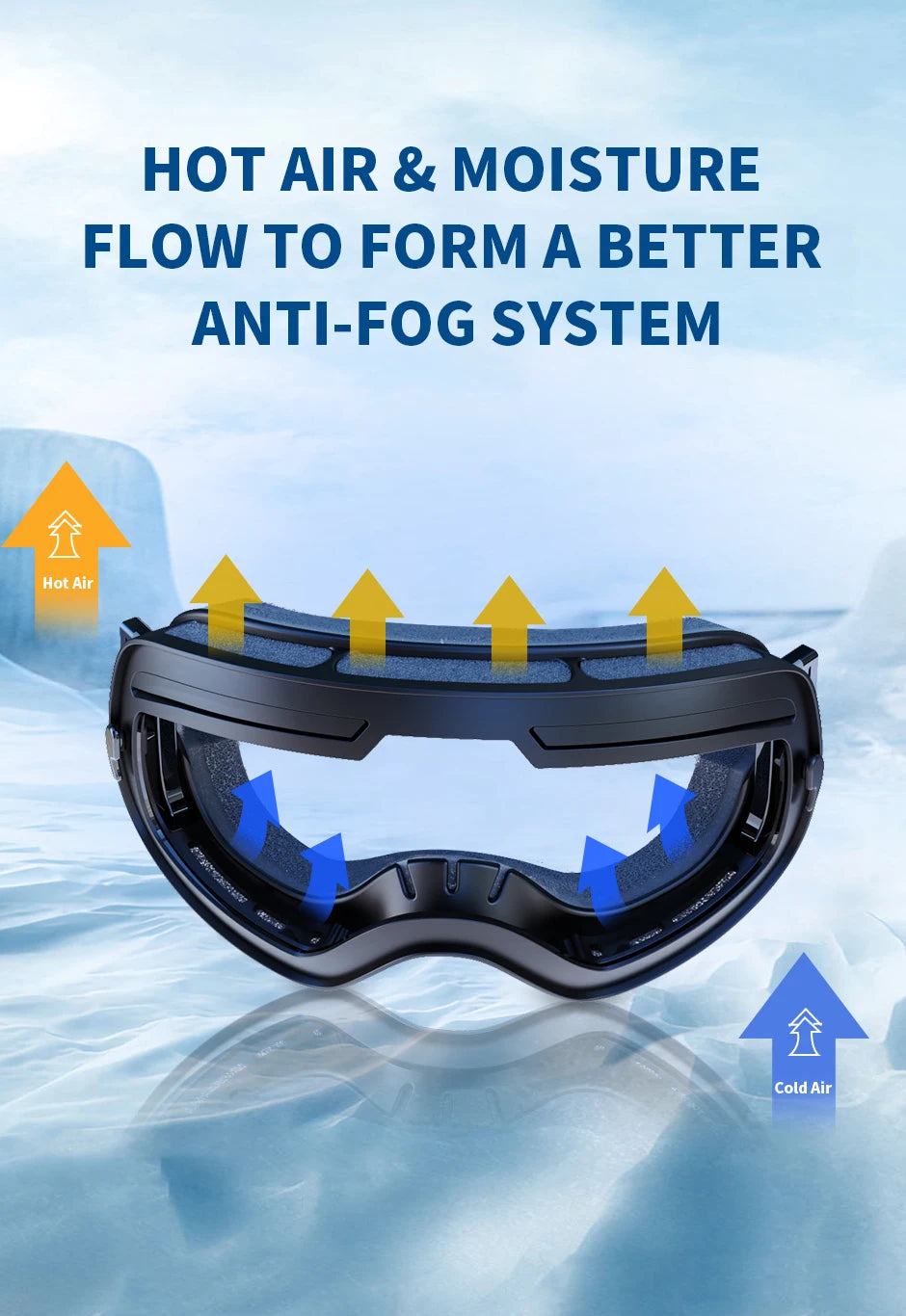 NATFIRE UV400 Anti-Fog Ski & Snowboard Goggles