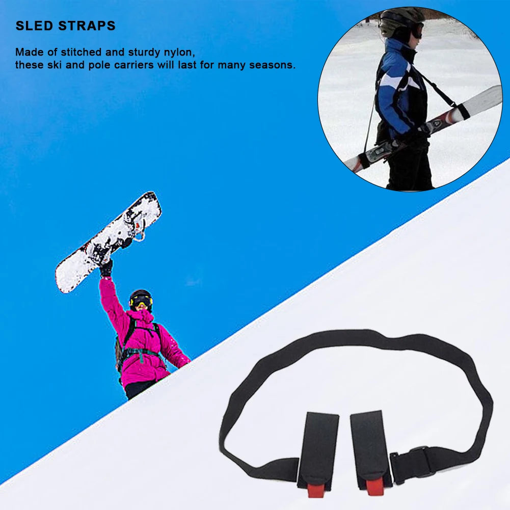 Adjustable Ski & Snowboard Carrier Strap for Adults & Kids