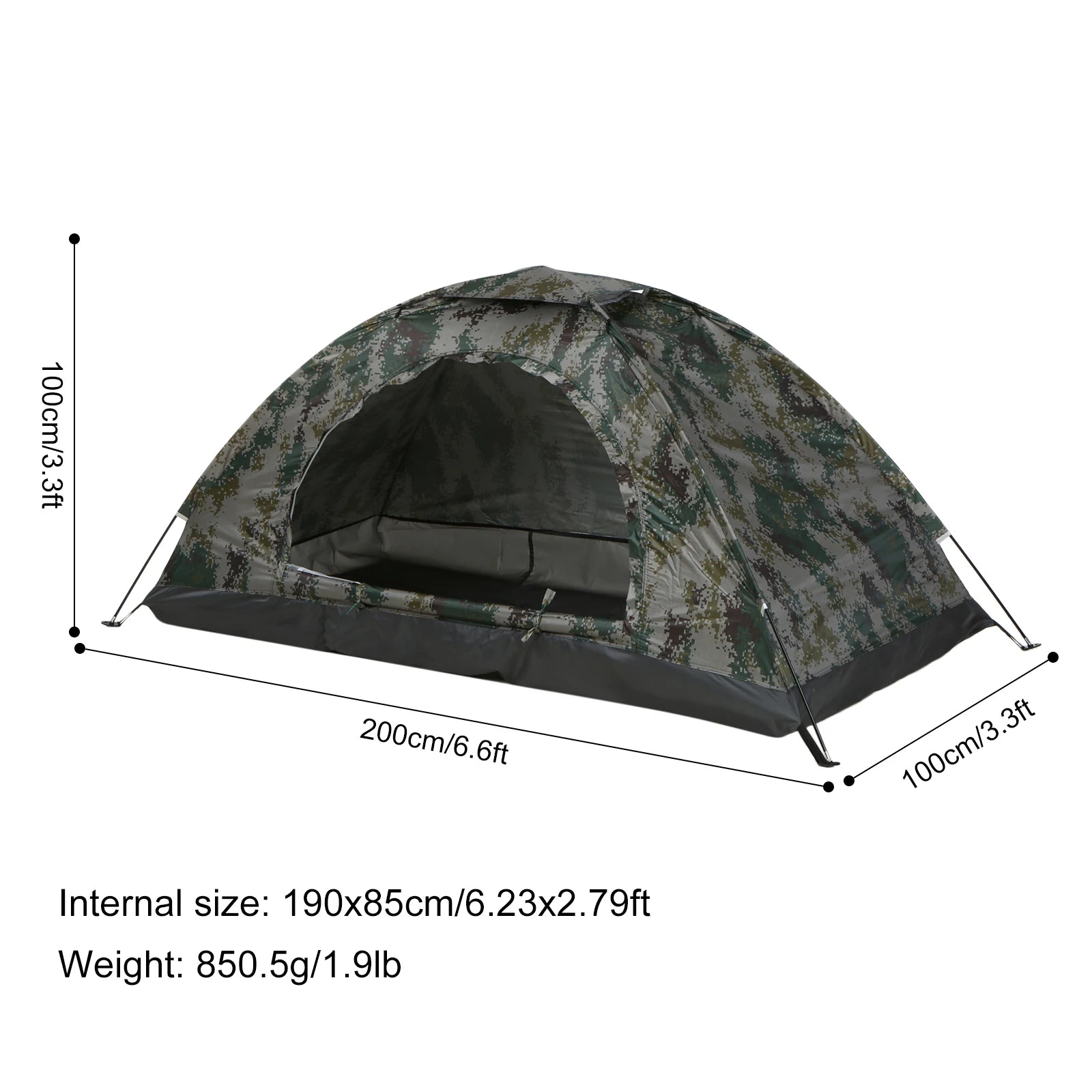 Tomshoo Ultralight 1‑2‑Person UPF 30+ Camping Tent