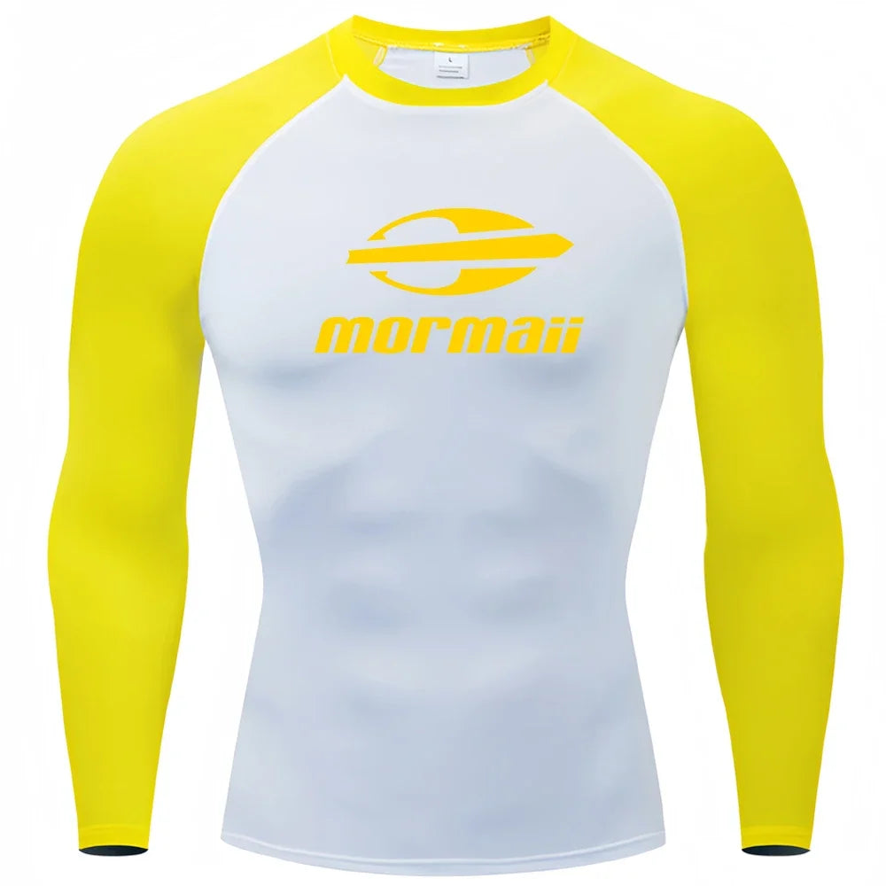 Men’s UV Protection Long Sleeve Rash Guard for Surf & Swim