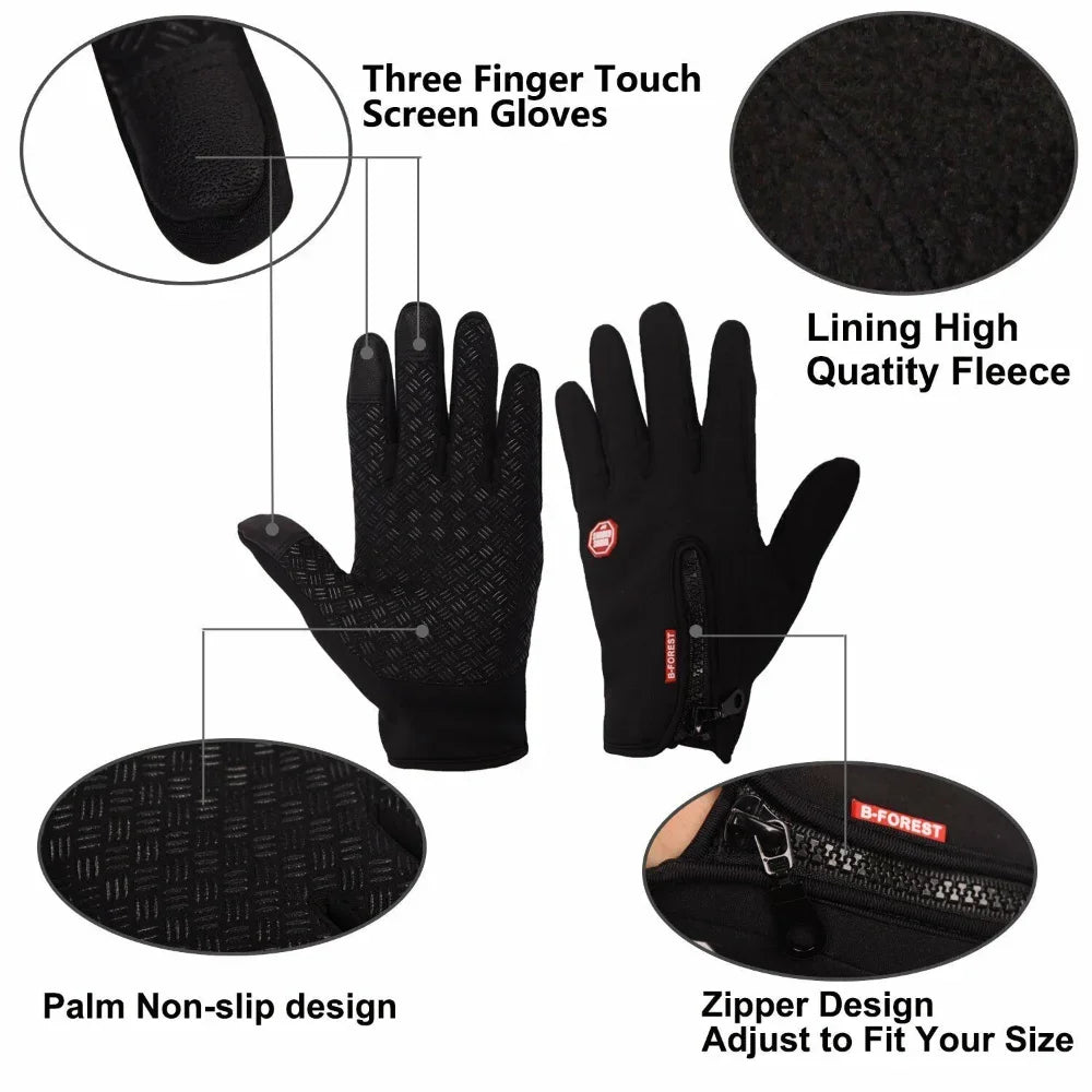 Winter Thermal Touchscreen Gloves – Windproof & Non-Slip