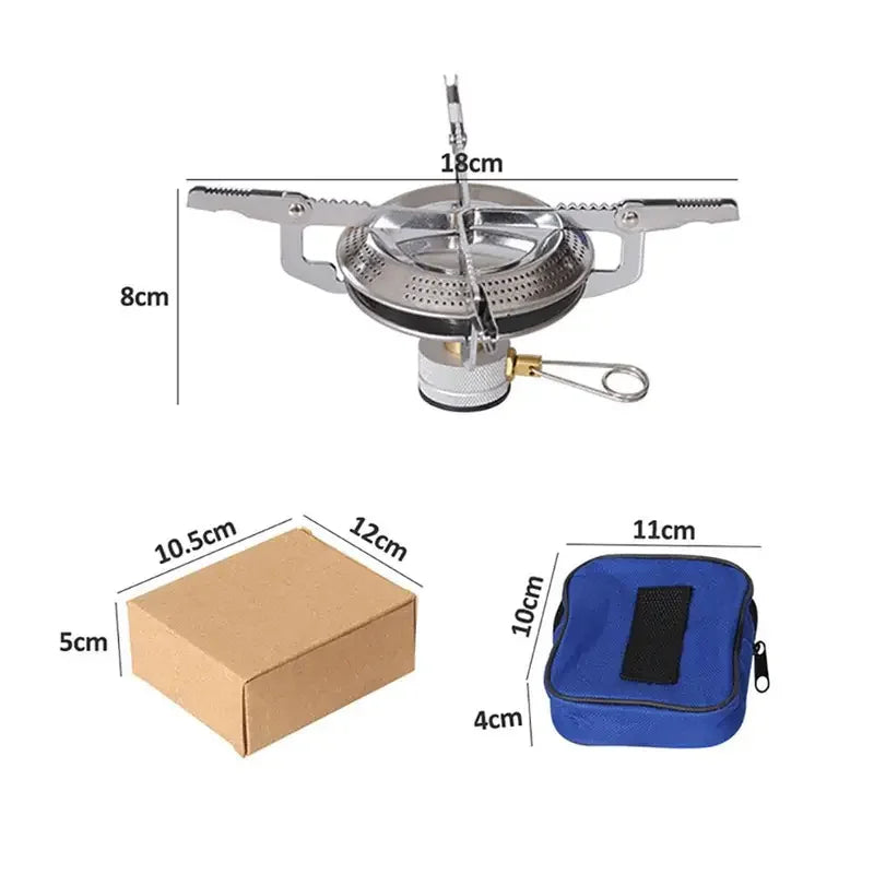 Portable Windproof Camping Gas Stove with Electronic Ignition for Outdoor Cooking