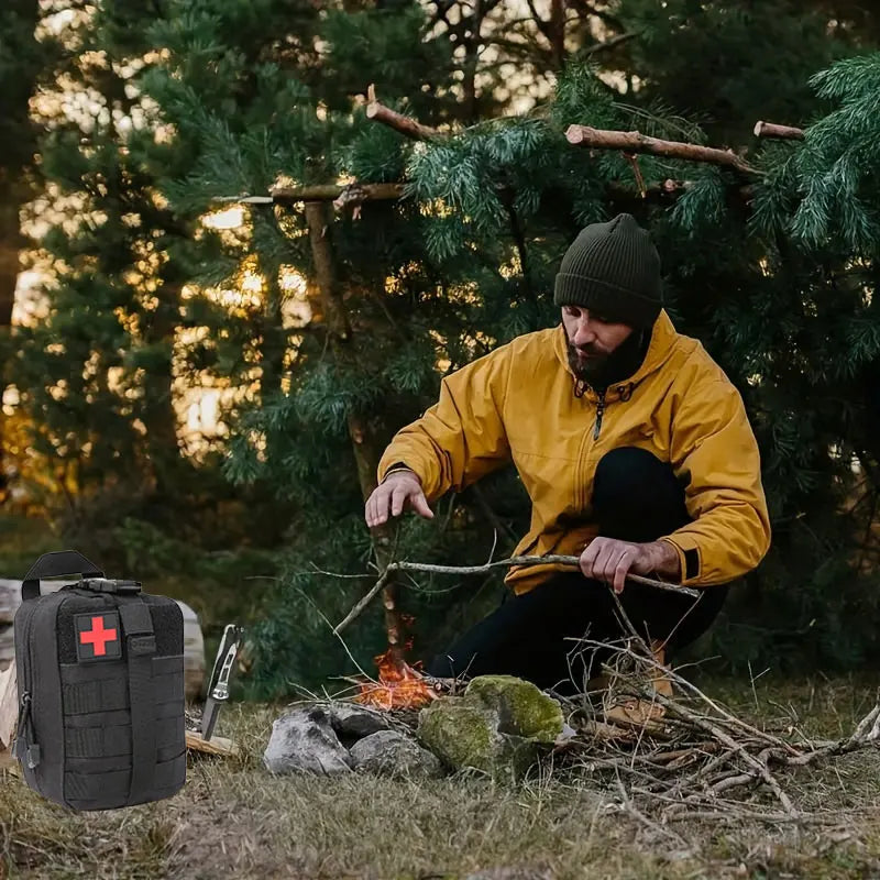 156-Piece First Aid Kit – 30-in-1 Portable Emergency Kit for Home, Travel & Outdoors