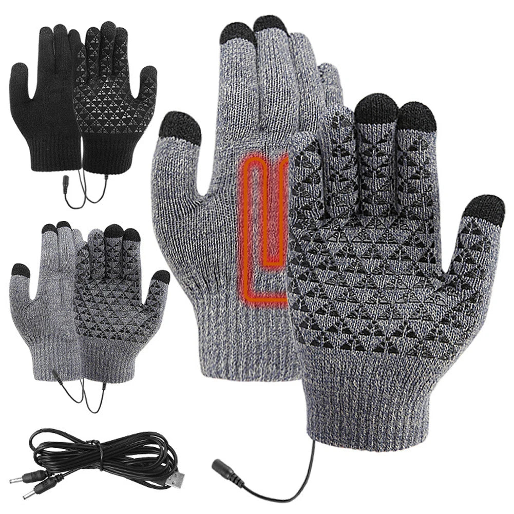 Rechargeable Winter Heated Touchscreen Friendly Gloves
