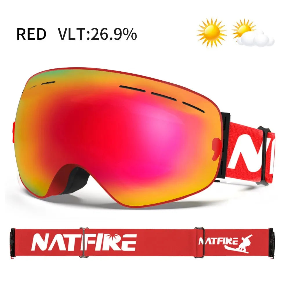 NATFIRE UV400 Anti-Fog Ski & Snowboard Goggles