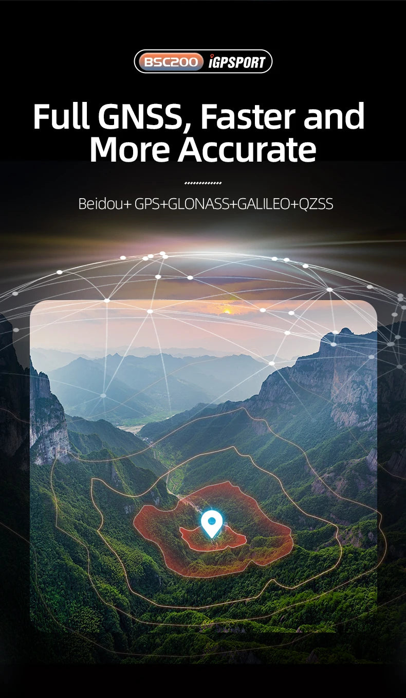 iGPSPORT BSC200 GPS Wireless Cycling Speedometer with ANT+ & Bluetooth 5.0