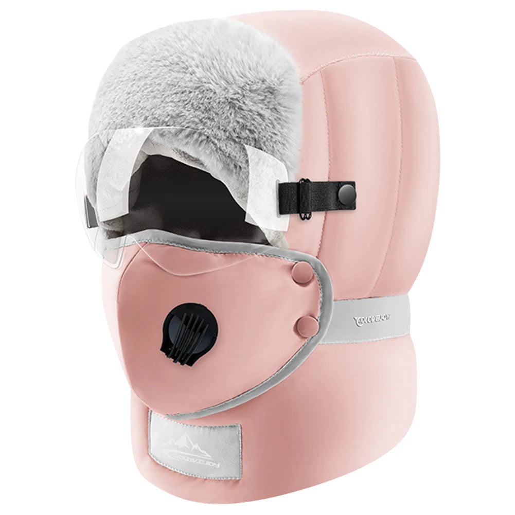 Winter Windproof Balaclava Hat with Goggles – Unisex Outdoor Ski Cap
