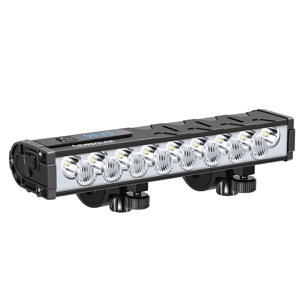 NEWBOLER USB Rechargeable Bike Light with 10,000mAh Battery