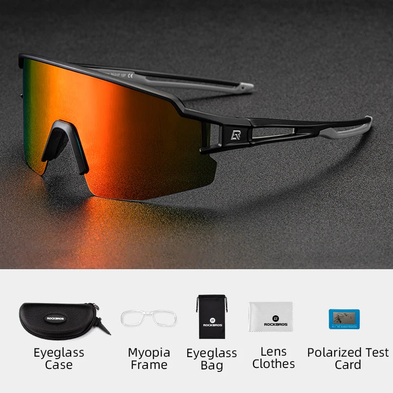 ROCKBROS Photochromic Cycling Glasses – UV400 Polarized Bike Eyewear