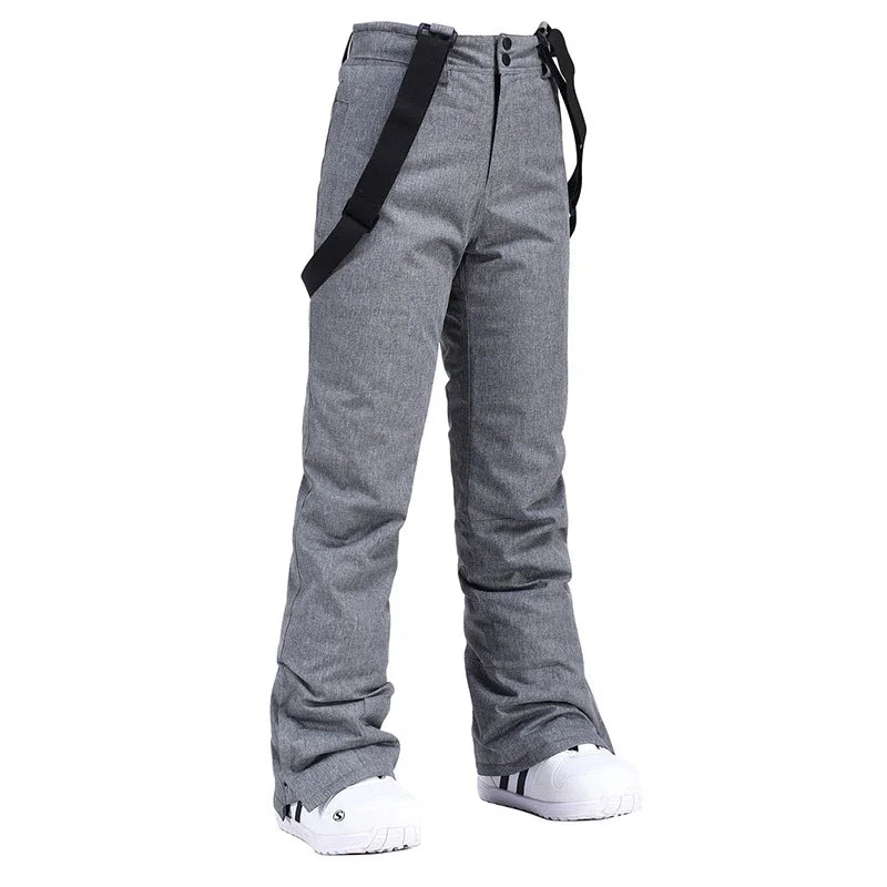 Unisex Waterproof Ski Pants with Suspenders