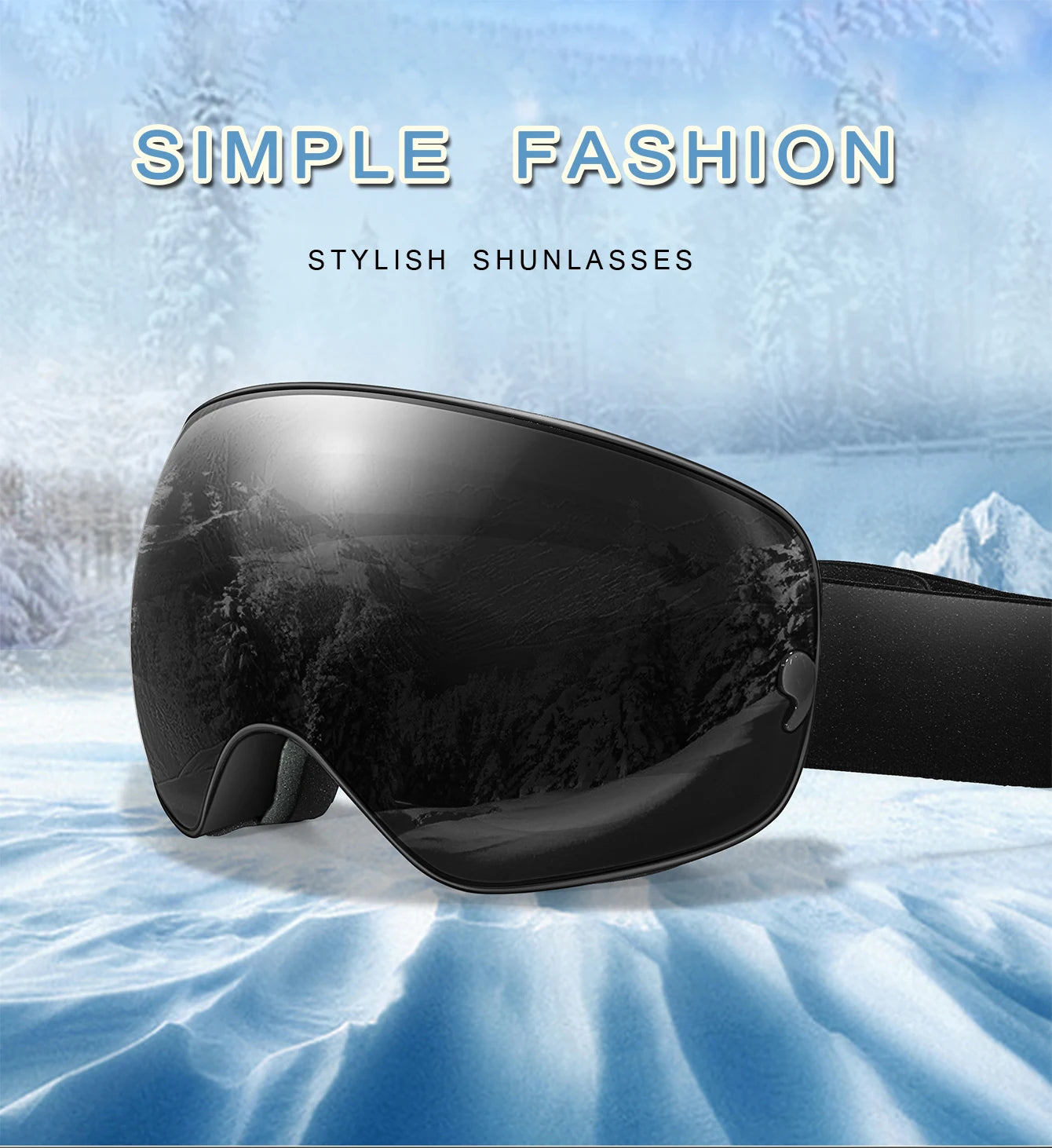 Anti-Fog Ski & Snowboard Goggles with Night Vision