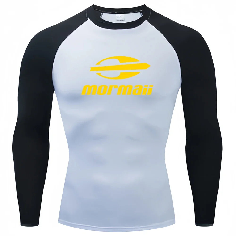 Men’s UV Protection Long Sleeve Rash Guard for Surf & Swim