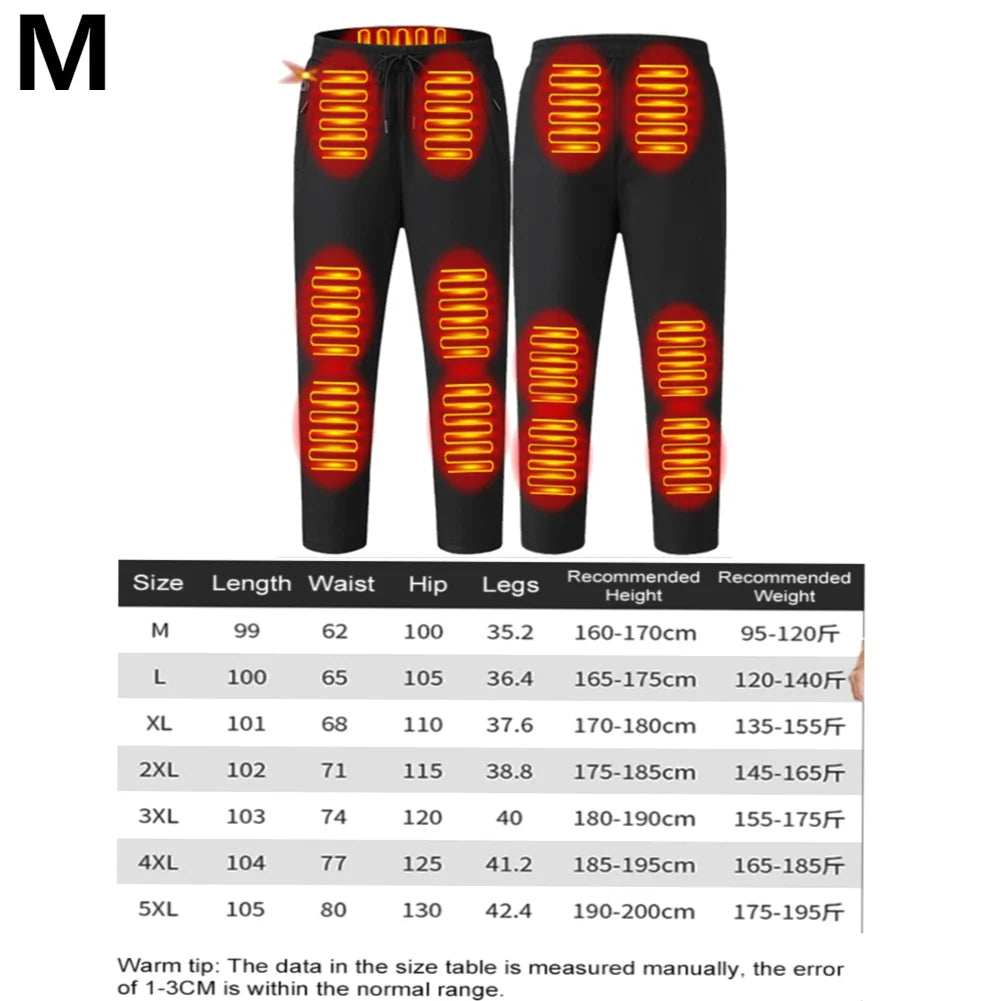 Unisex Heated Pants and Vests – 10-Zone Electric Trousers, Waterproof with 3 Heat Settings