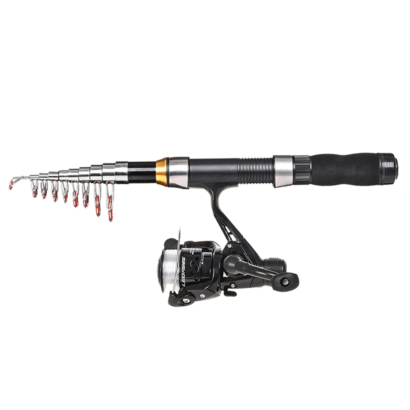 Lixada Telescopic Carbon Fiber Fishing Rod & Reel Combo with Bag