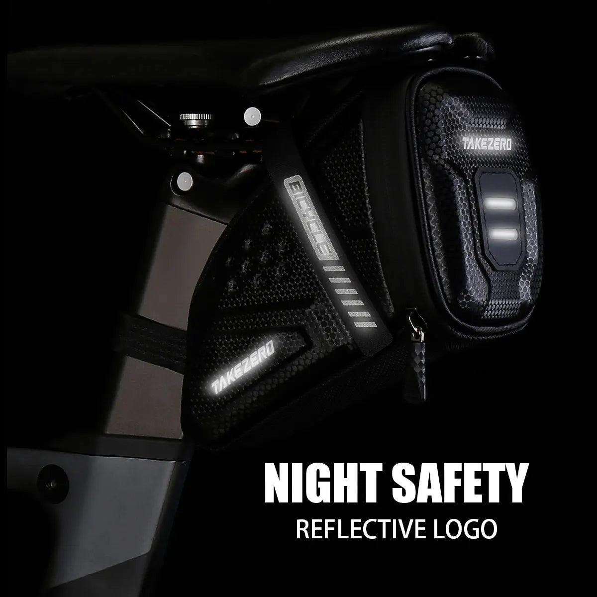 TAKEZERO TZ07 Bicycle Hard Shell Saddle Bag for Road & Mountain Bikes