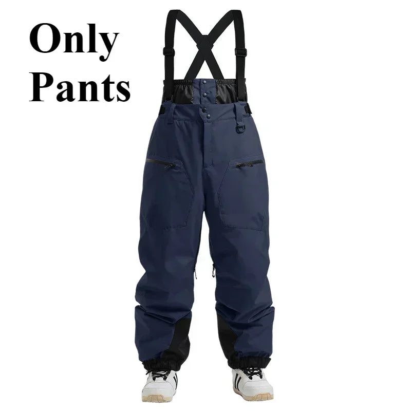 Unisex Waterproof Ski & Snowboard Overalls with Straps