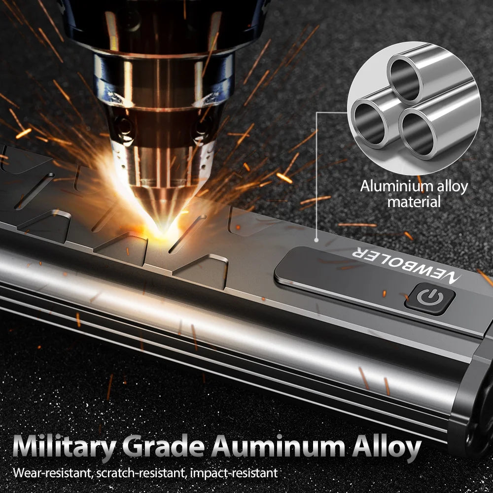 NEWBOLER USB Rechargeable Bike Light with 10,000mAh Battery