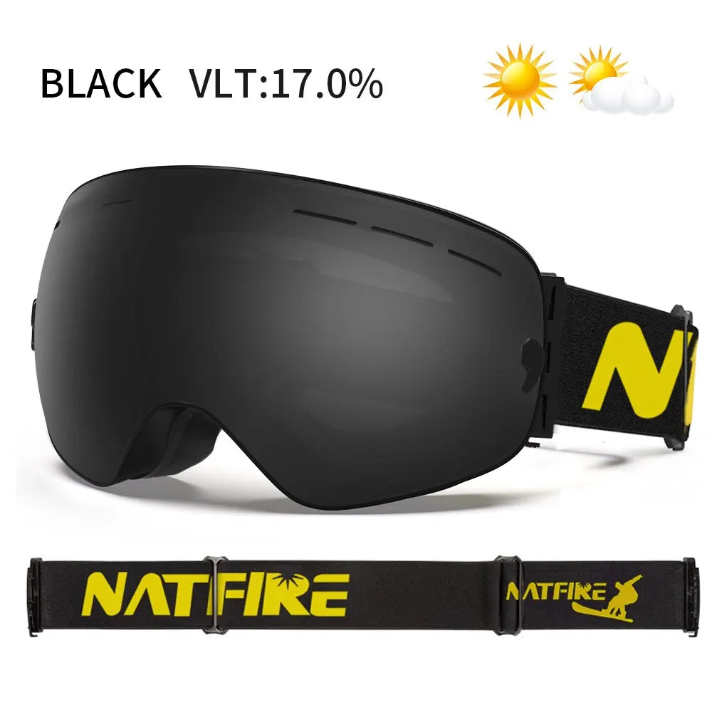 NATFIRE UV400 Anti-Fog Ski & Snowboard Goggles