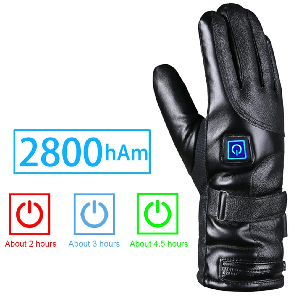 Rechargeable Heated Winter Gloves with 3 Heat Levels