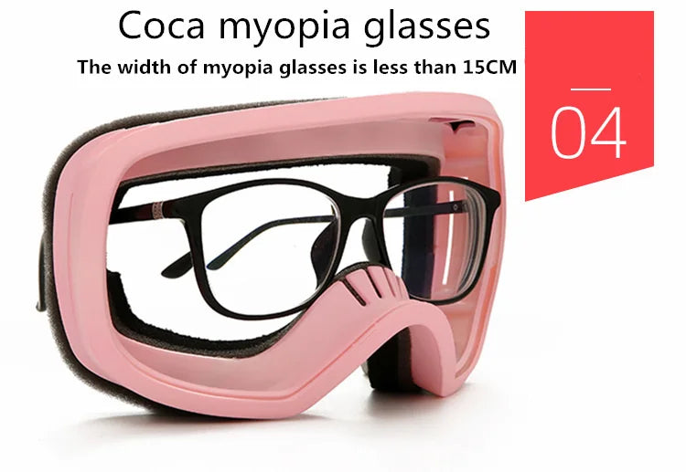 Double-Lens Anti-Fog Ski & Snowboard Goggles for Men & Women