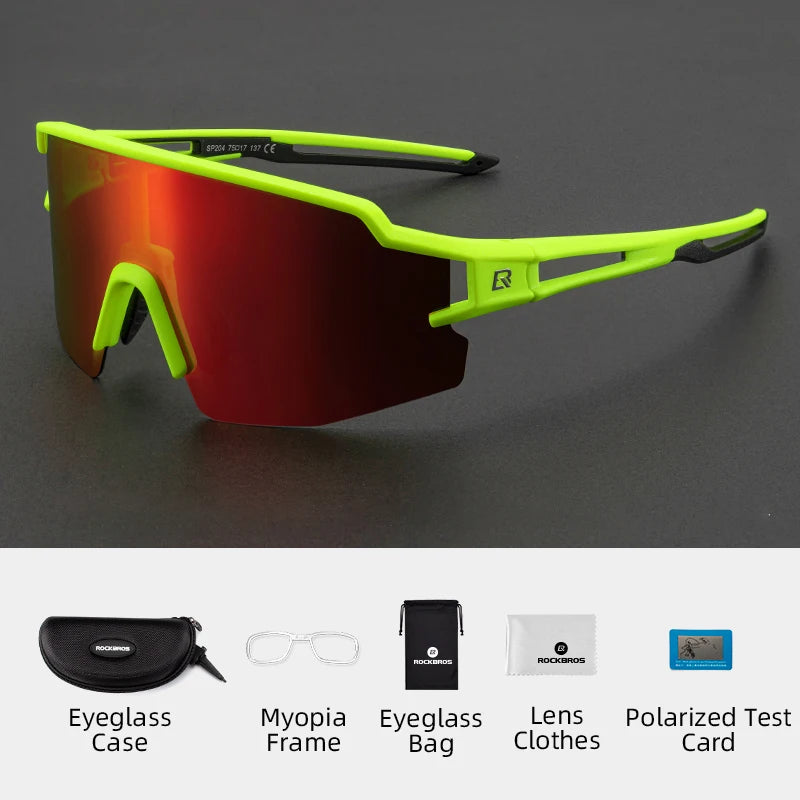 ROCKBROS Photochromic Cycling Glasses – UV400 Polarized Bike Eyewear