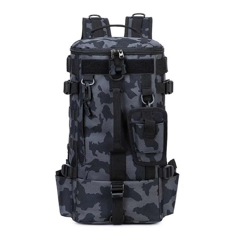 Tactical Fishing Backpack with Rod Holders & MOLLE System