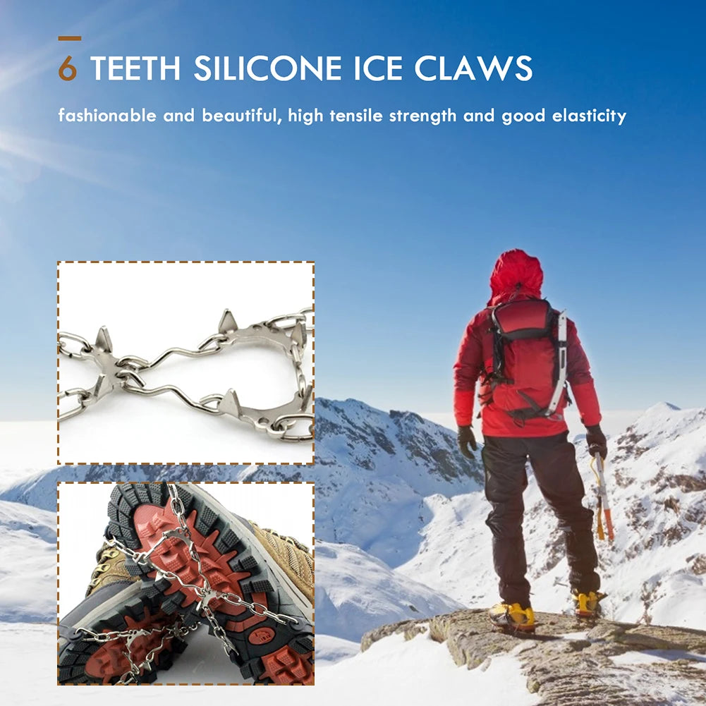 6-Teeth Anti-Slip Snow & Ice Crampons