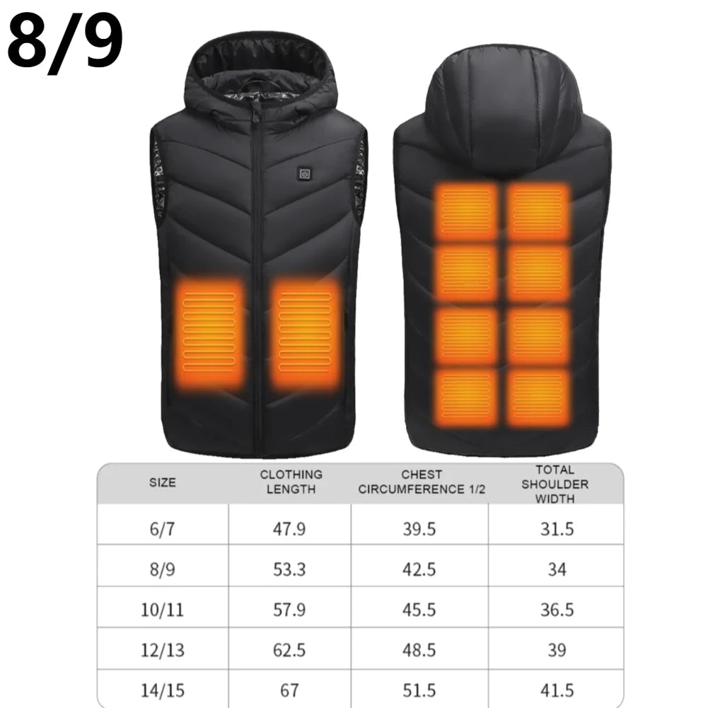 Unisex Heated Pants and Vests – 10-Zone Electric Trousers, Waterproof with 3 Heat Settings