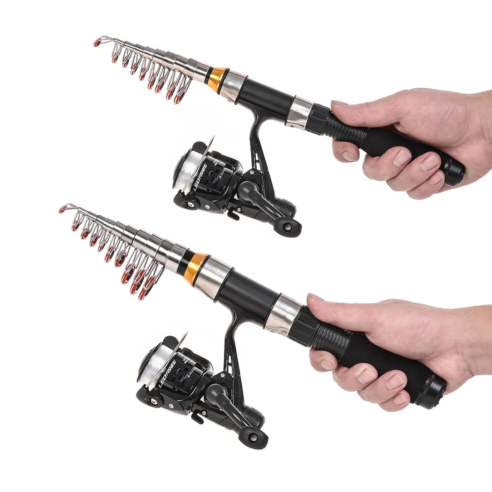 Lixada Telescopic Carbon Fiber Fishing Rod & Reel Combo with Bag