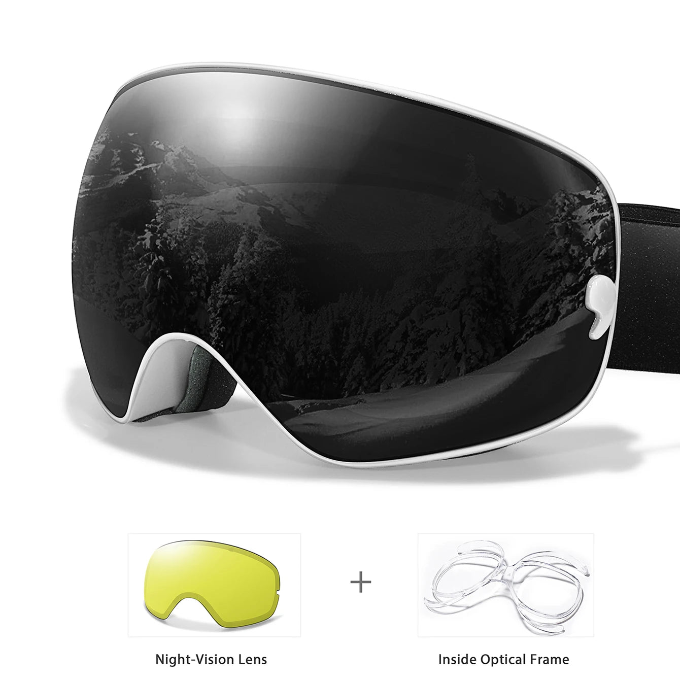 Anti-Fog Ski & Snowboard Goggles with Night Vision