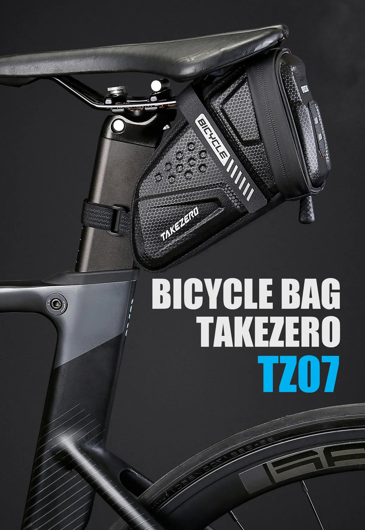 TAKEZERO TZ07 Bicycle Hard Shell Saddle Bag for Road & Mountain Bikes